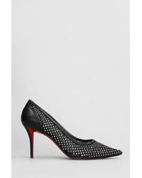 Christian Louboutin - Decollete Apostropha strass 80 in Poliestere Nera - Lyst