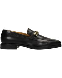 Cesare Paciotti Mocassini Loafers In Black Leather