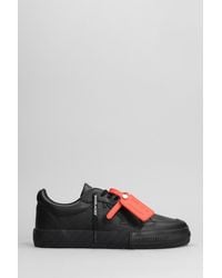 Off-White c/o Virgil Abloh - Low Vulcanized Sneakers In Black Leather - Lyst