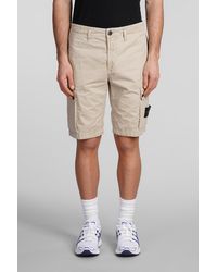 Stone Island - Shorts in Cotone Beige - Lyst