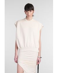 Rick Owens - Felpa Sl jumbo tatlin in Cotone Beige - Lyst