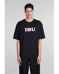 Acne Studios - T-Shirt in Cotone Nero - Lyst