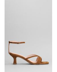Anna F. - Sandals In Leather Color Suede - Lyst