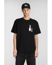 Stussy - T-shirt In Black Cotton - Lyst
