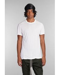 Rick Owens - T-Shirt Short level t in viscosa Bianca - Lyst