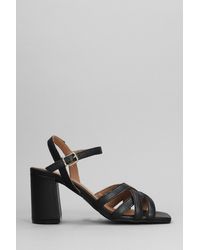 Carmens - Renew Croisee Sandals In Black Leather - Lyst