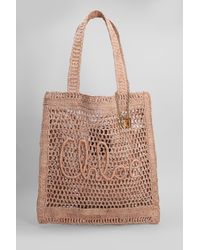 Chloé - Tote Summer banana in rafia Cipria - Lyst