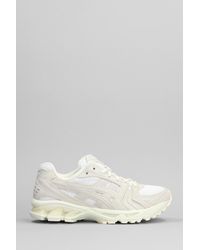 Asics - Gel-kayano 14 Sneakers In White Leather And Fabric - Lyst