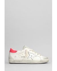 Golden Goose - Superstar Sneakers In White Suede And Leather - Lyst