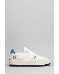 Date - Sneakers Court 2.0 in pelle e tessuto Bianco - Lyst