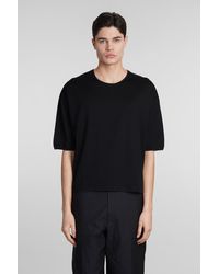Lemaire - T-Shirt in Cotone Nero - Lyst