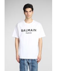 Balmain - T-shirt In White Cotton - Lyst