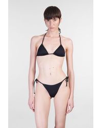 Mc2 Saint Barth - Beachwear Leah string in Poliammide Nera - Lyst