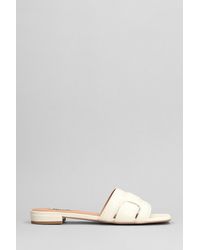 Bibi Lou - Holly Flats In White Leather - Lyst