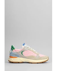 Stkn - Reverse Sneakers In Rose-pink Suede And Fabric - Lyst