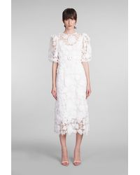 Zimmermann - Dress In White Cotton - Lyst