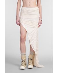 Rick Owens - Gonna Soft edfu skirt long in Cotone Beige - Lyst