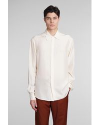 Barena - Maridola Shirt In Beige Silk - Lyst