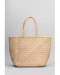 Dragon Diffusion - Grace Basket Tote In Beige Leather - Lyst