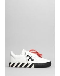 Off-White c/o Virgil Abloh - Low Vulcanized Sneakers In White Leather - Lyst