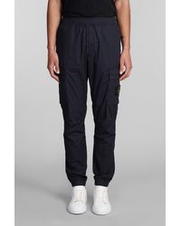 Stone Island - Pants In Blue Cotton - Lyst