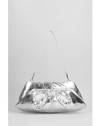 THEMOIRÈ - Emera Pineapple Clutch In Silver Faux Leather - Lyst