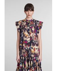 Isabel Marant - Leaza Blouse In Multicolor Cotton - Lyst
