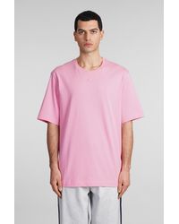 Marine Serre - T-shirt In Rose-pink Cotton - Lyst