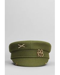 Ruslan Baginskiy - Piercing-inspired Hats In Green Wool - Lyst