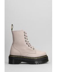 Dr. Martens - Jadon Iii Combat Boots In Taupe Leather - Lyst