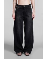 Haikure - Jeans Bethany in Cotone Nero - Lyst