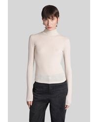 Halfboy - T-shirt In Beige Wool And Polyester - Lyst