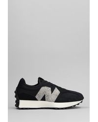 New Balance - 327 Sneakers In Black Suede And Fabric - Lyst