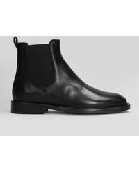 Anna F. - Low Heels Ankle Boots In Black Leather - Lyst