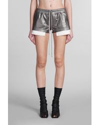 Rick Owens - Shorts Fog boxers in Pelle Argento - Lyst