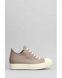 Rick Owens - Sneakers Low sneaks in Pelle Taupe - Lyst