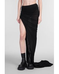 Rick Owens - Gonna Edfu skirt in viscosa Nera - Lyst