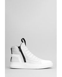 Bruno Bordese Damper Zip Sneakers In White Leather