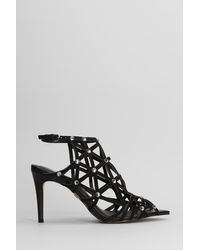 Carrano - Sandali in Nabuk Nero - Lyst