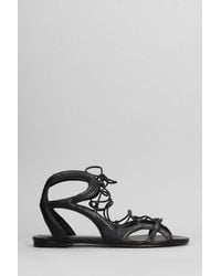 Carrano - Sandali flats in Pelle Nera - Lyst