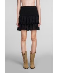 Isabel Marant - Tinaomi Skirt In Black Cotton - Lyst