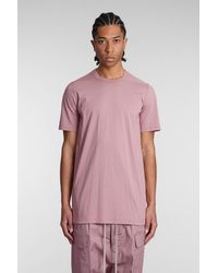 Rick Owens - T-Shirt Level t in Cotone Rosa - Lyst