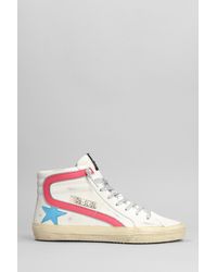 Golden Goose - Slide Sneakers In White Leather - Lyst