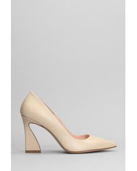 Anna F. - Pumps In Beige Leather - Lyst