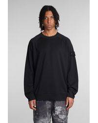 Stone Island - Sweatshirt In Black Cotton - Lyst