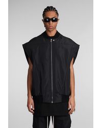 Rick Owens - Giacca Casual Jumbo flight vest in Poliestere Nera - Lyst
