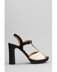 Chie Mihara - Cassan Sandals In Beige Leather - Lyst