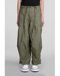 Needles - Pants In Green Cotton - Lyst