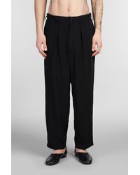 Y's Yohji Yamamoto - Pantalone in Triacetato Nero - Lyst