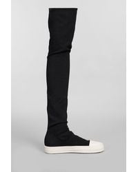 Rick Owens - High Sock Sneaks Sneakers In Black Cotton - Lyst